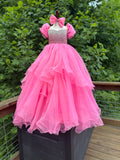 NEW! Lizz Dress - Pink Sparkle Size 4/6 corset back