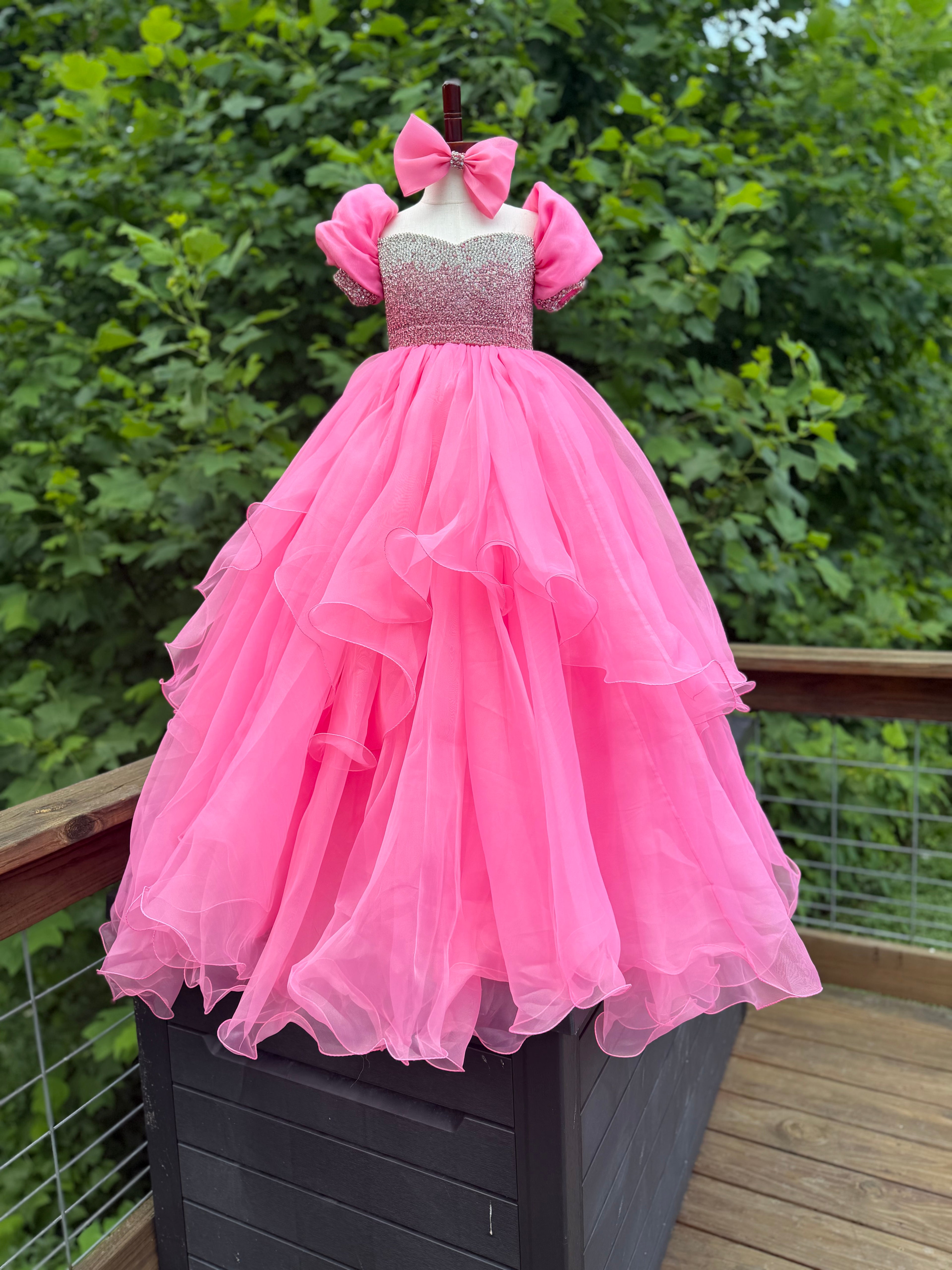 NEW! Lizz Dress - Pink Sparkle Size 4/6 corset back
