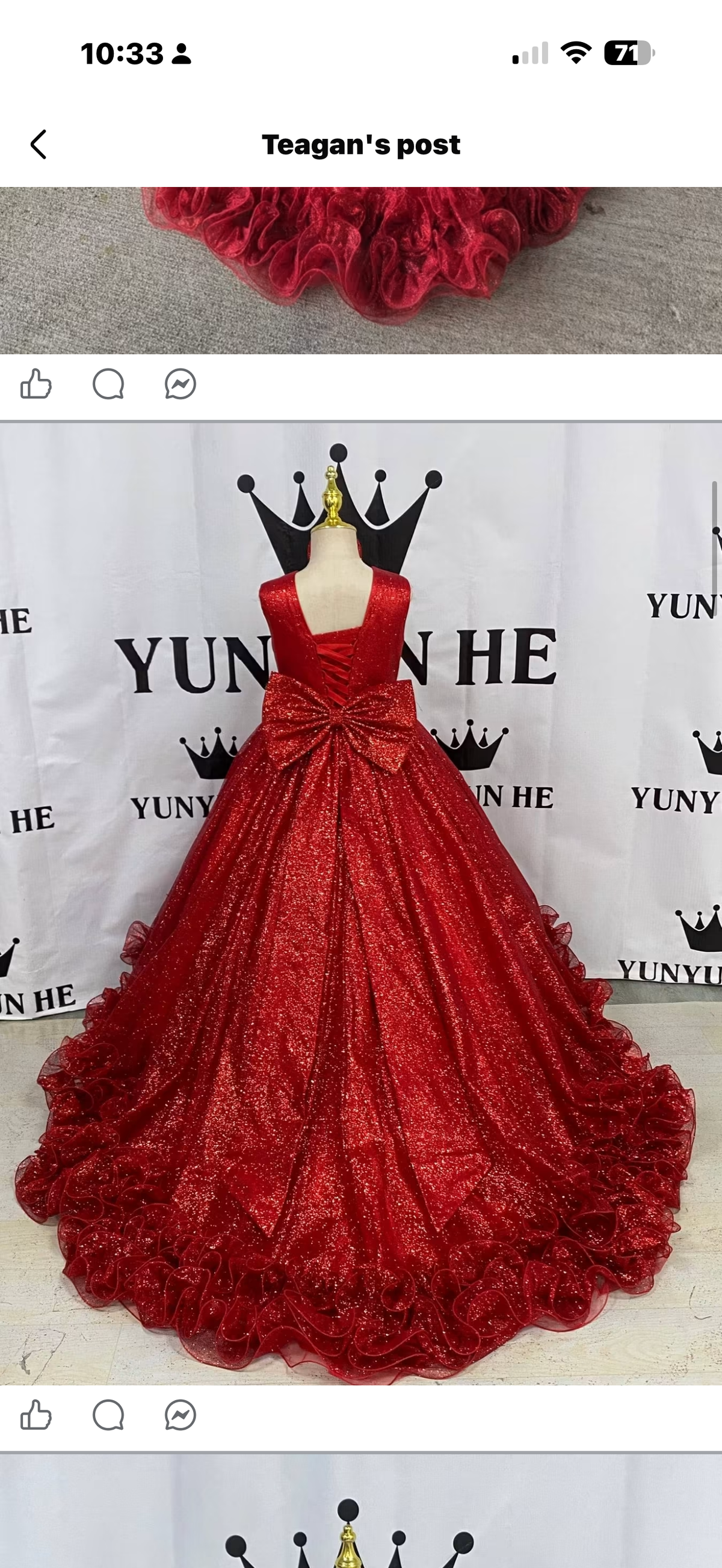 Scarlet Reign red glitz size 4