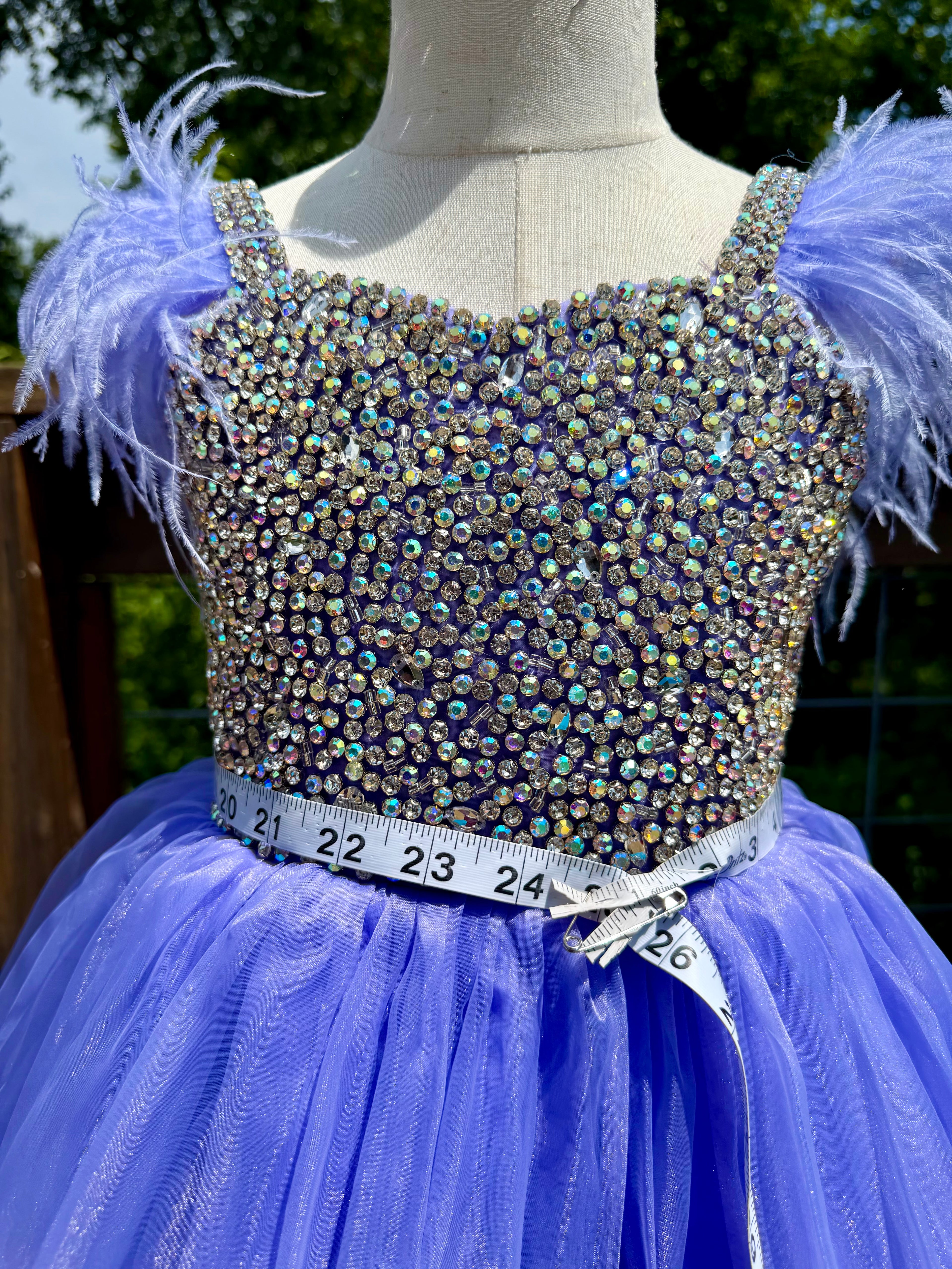 OMC Purple gown glitz size 5/7