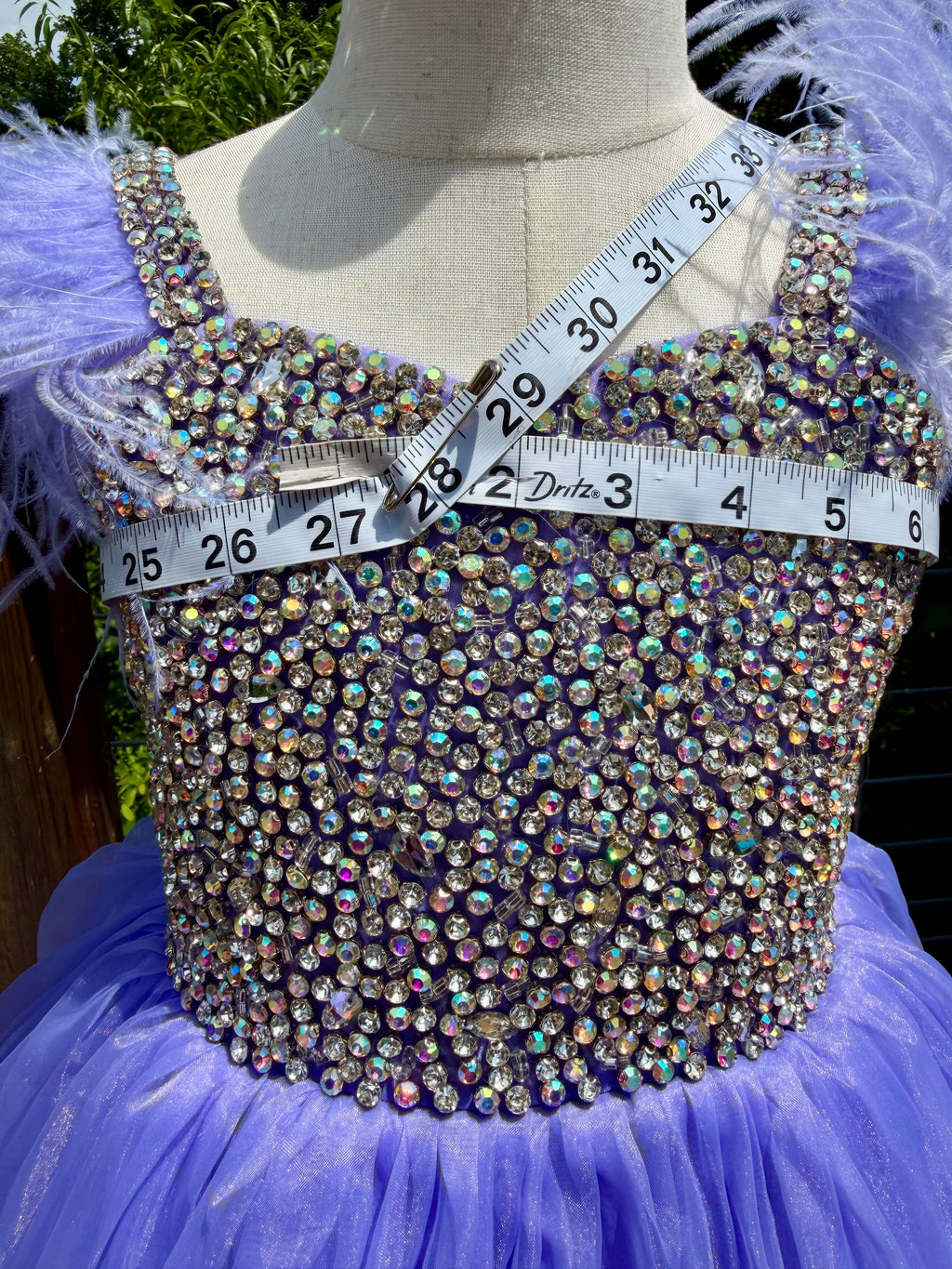OMC Purple gown glitz size 5/7