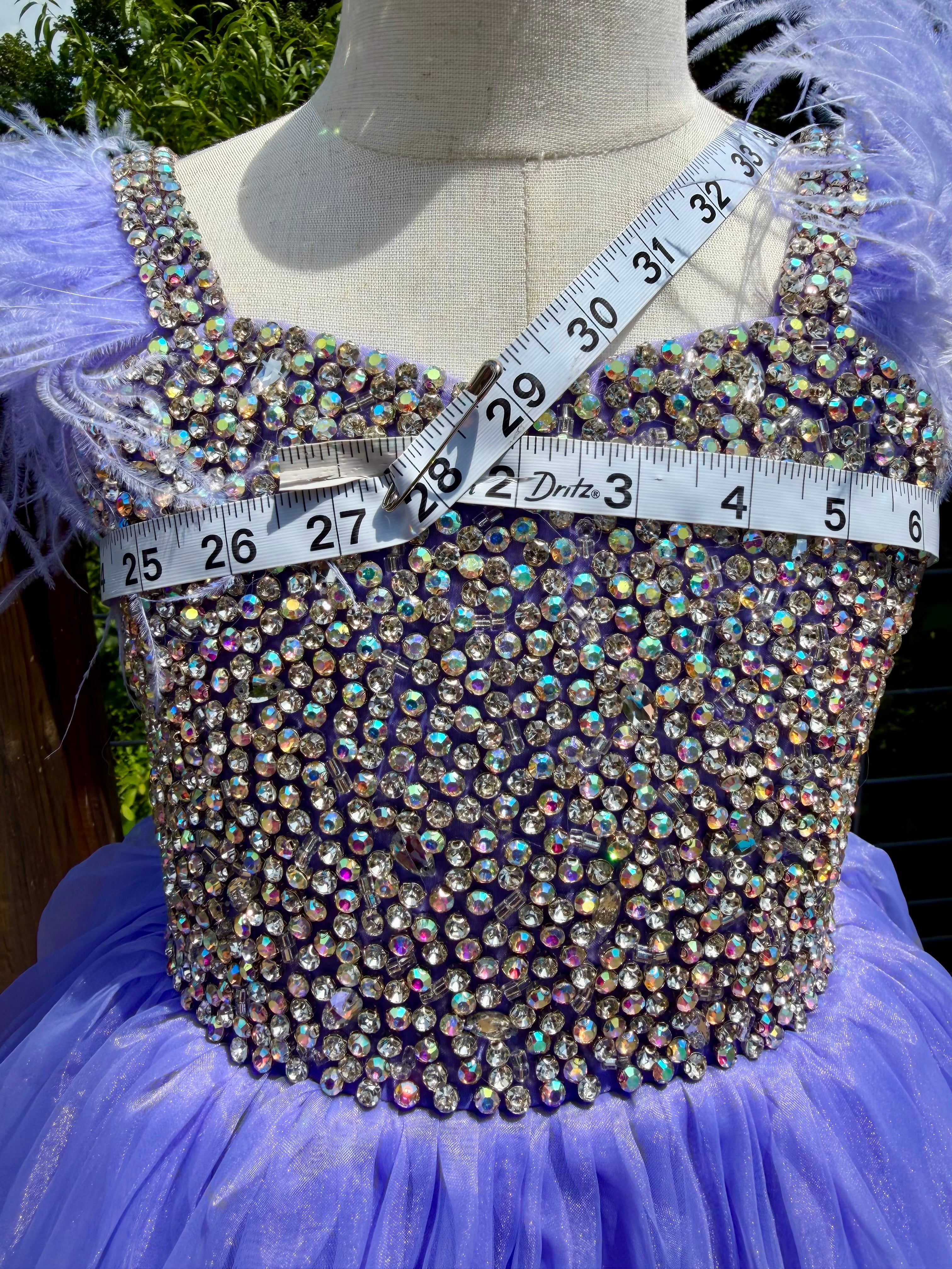 OMC Purple gown glitz size 5/7