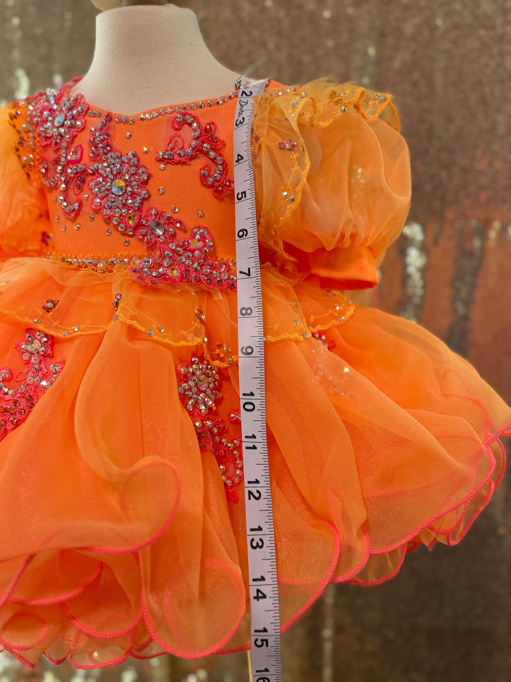 Peach Perfect Glow - Semi Glitz  6/18 Months