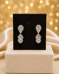 Pearl Drop Wide Earrings 1" long