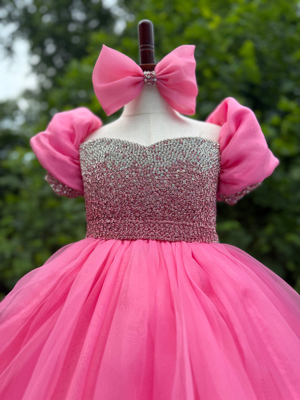 NEW! Lizz Dress - Pink Sparkle Size 4/6 corset back