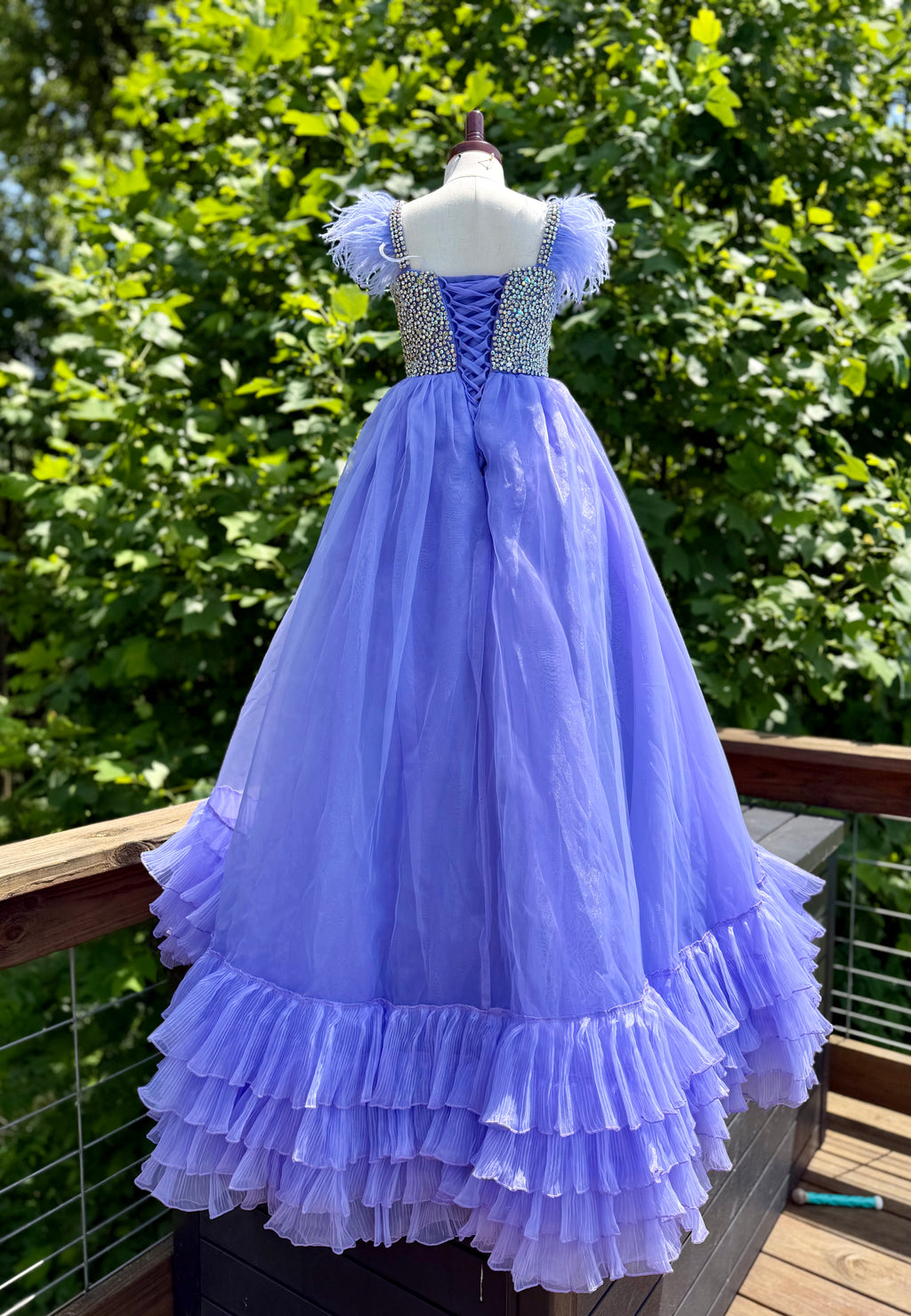 OMC Purple gown glitz size 5/7