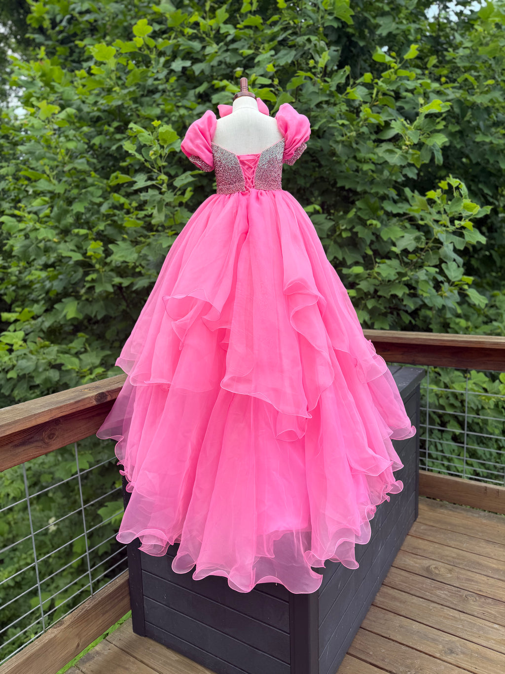 NEW! Lizz Dress - Pink Sparkle Size 4/6 corset back