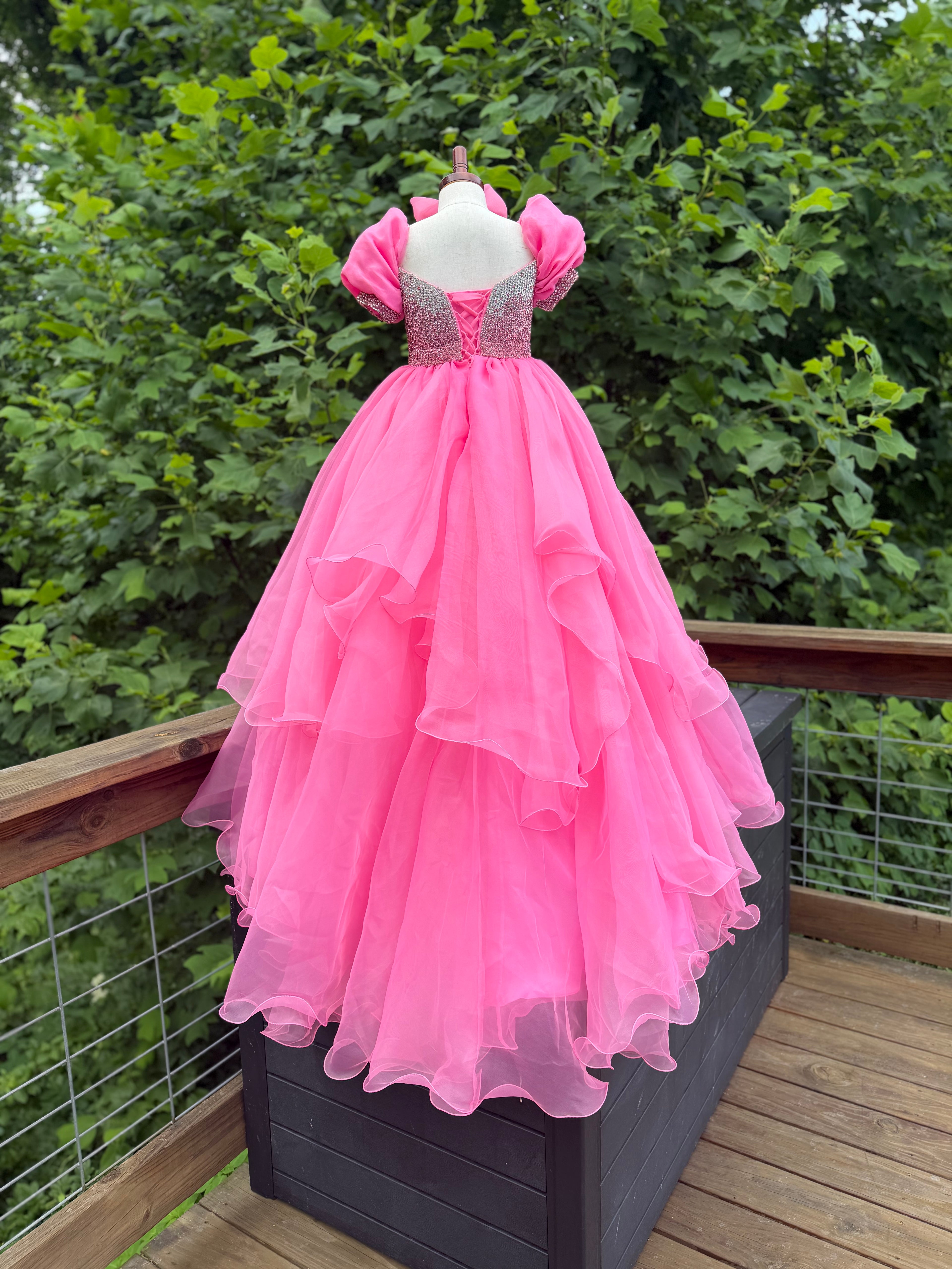 NEW! Lizz Dress - Pink Sparkle Size 4/6 corset back