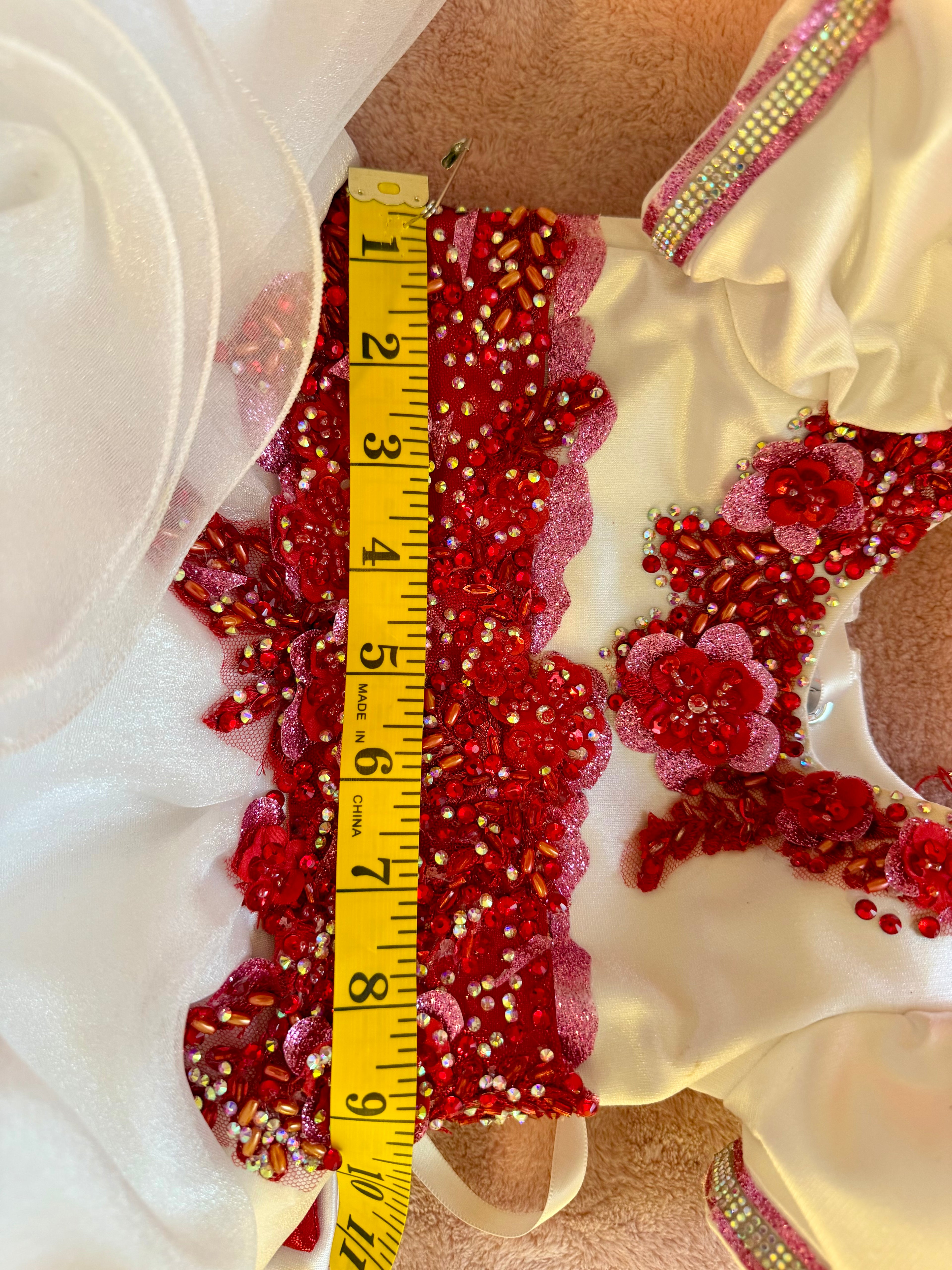 Our Littles, Red, Pink, and White Belle Custom by Kaitlyn Odell Size 6/12 months