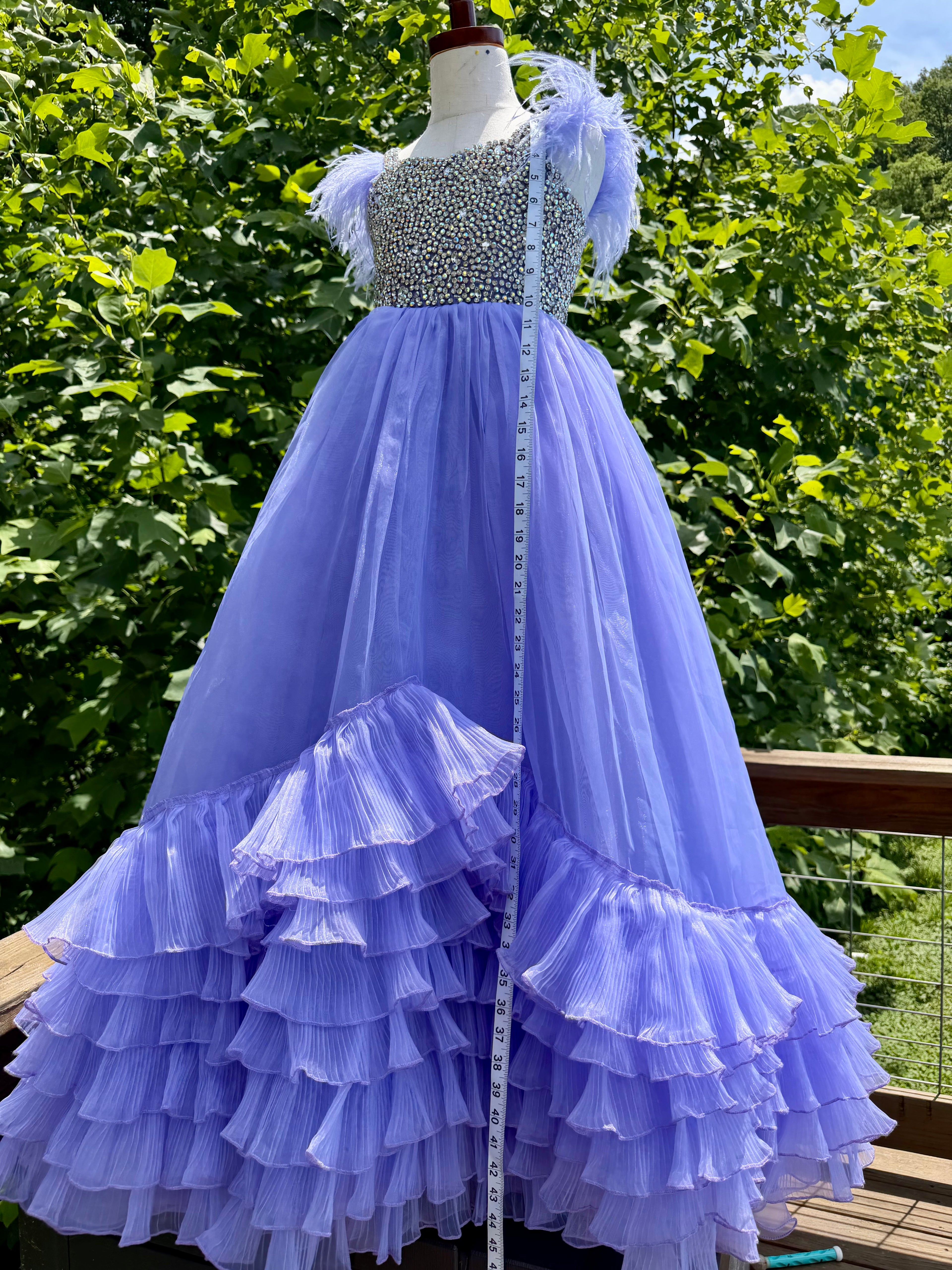 OMC Purple gown glitz size 5/7