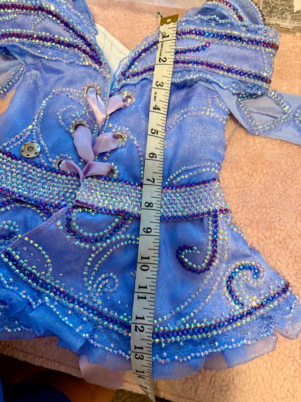 Borealis Customs Mega Glitz. Periwinkle Dreams, Size 12/2 - 18/3
