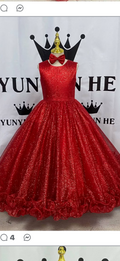 Scarlet Reign red glitz size 4