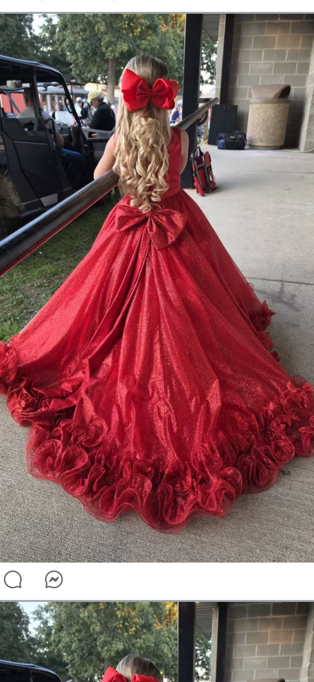 Scarlet Reign red glitz size 4