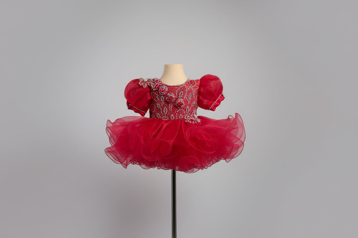 Scarlet Sparkle – High Glitz 6/12 Slim 2T