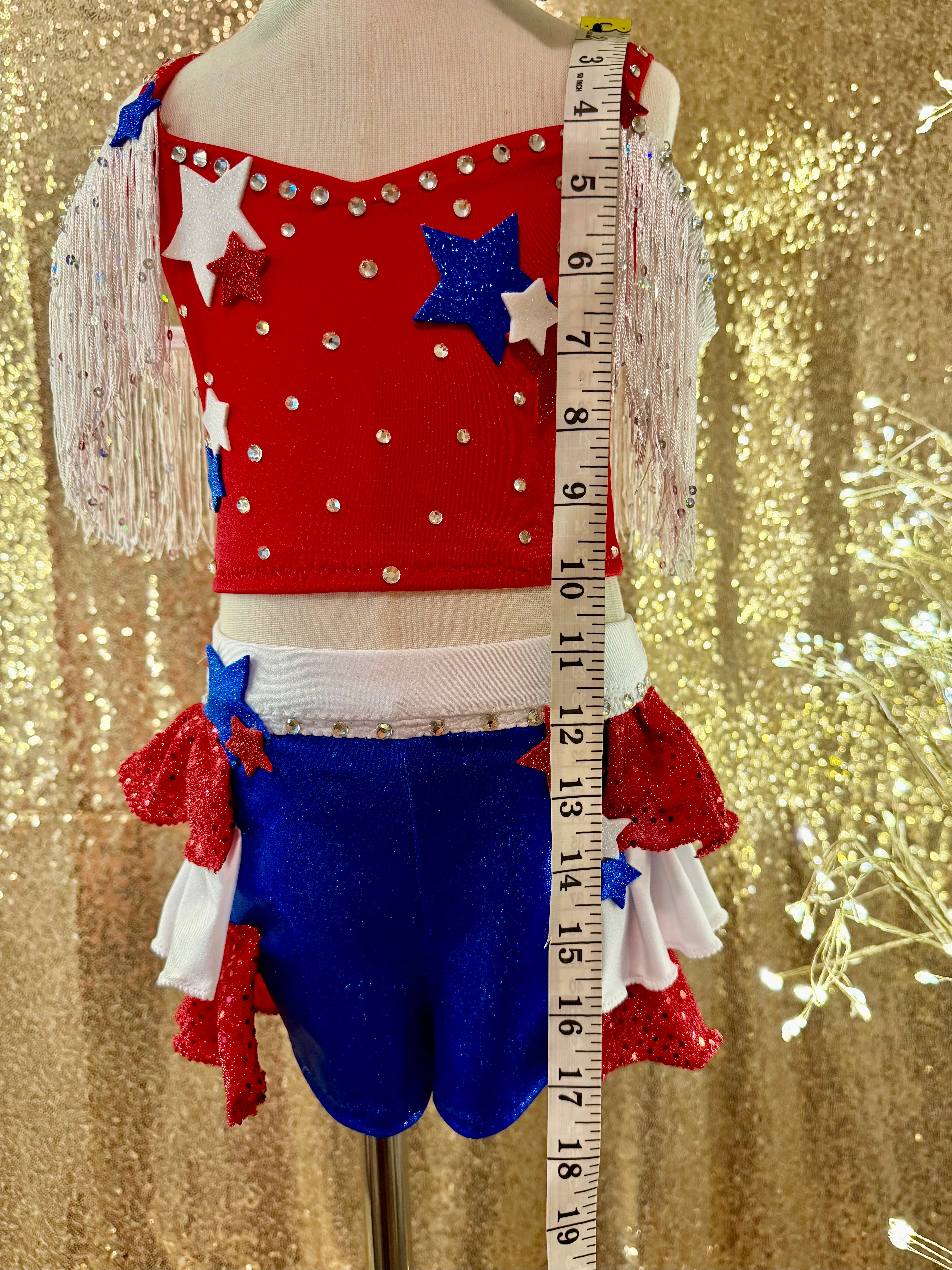 Red, White, and Bling!  Size 18/3