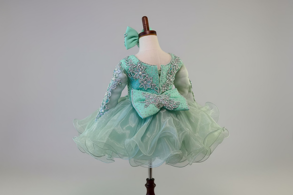 Sage Radiance Royale – Mega Glitz Gown (Size 18/3)