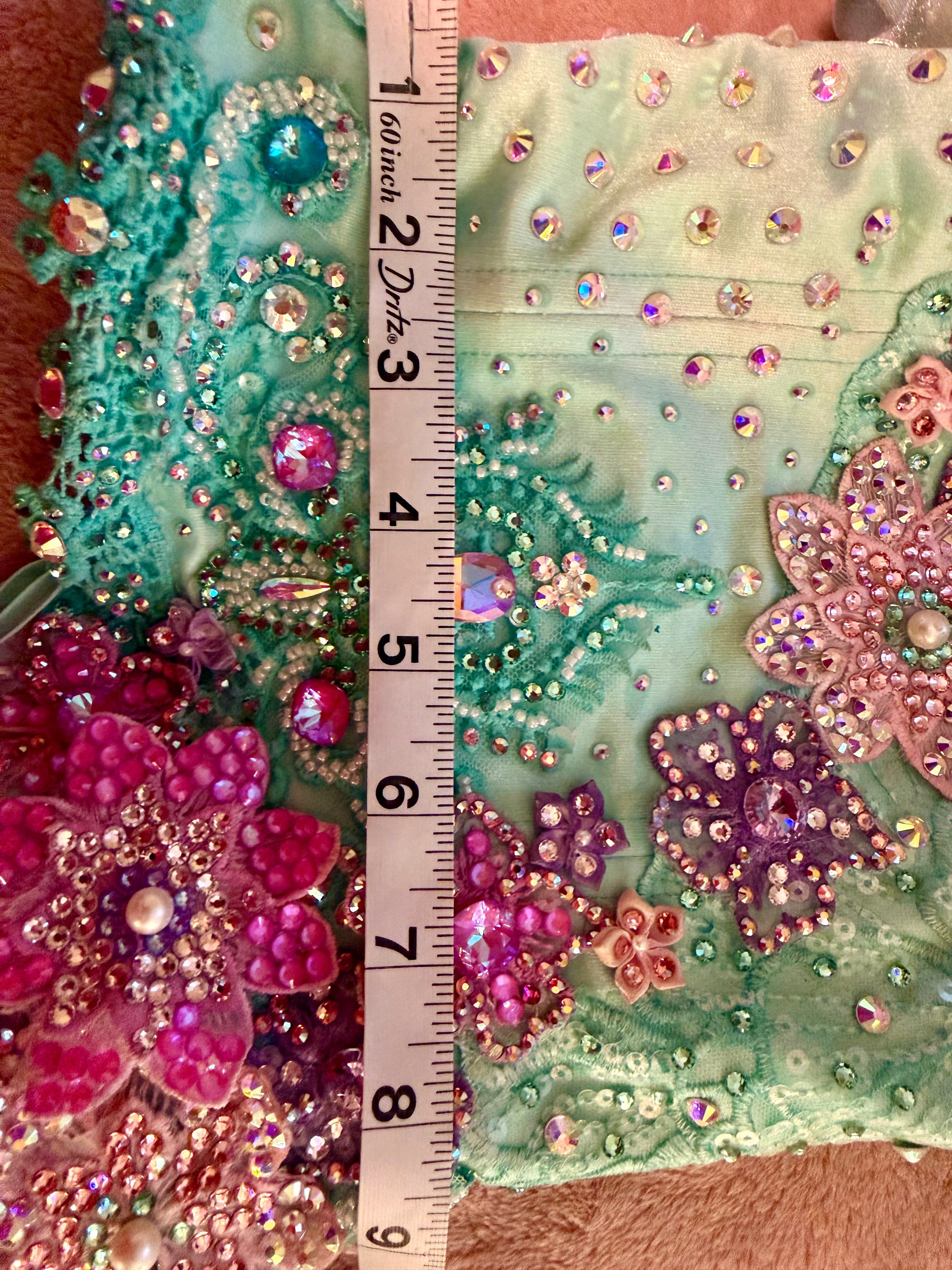 Size 12/2 Sandra Parker -  Aqua Galaxy Glitz