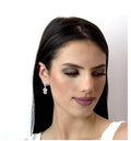 Pearl Drop Wide Earrings 1" long