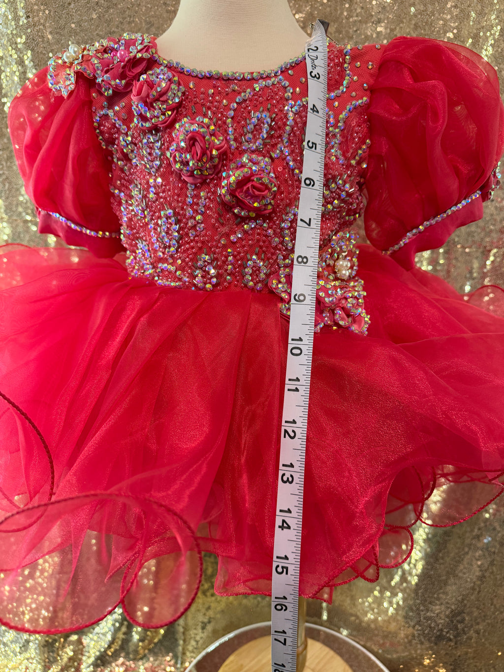 Scarlet Sparkle – High Glitz 6/12 Slim 2T