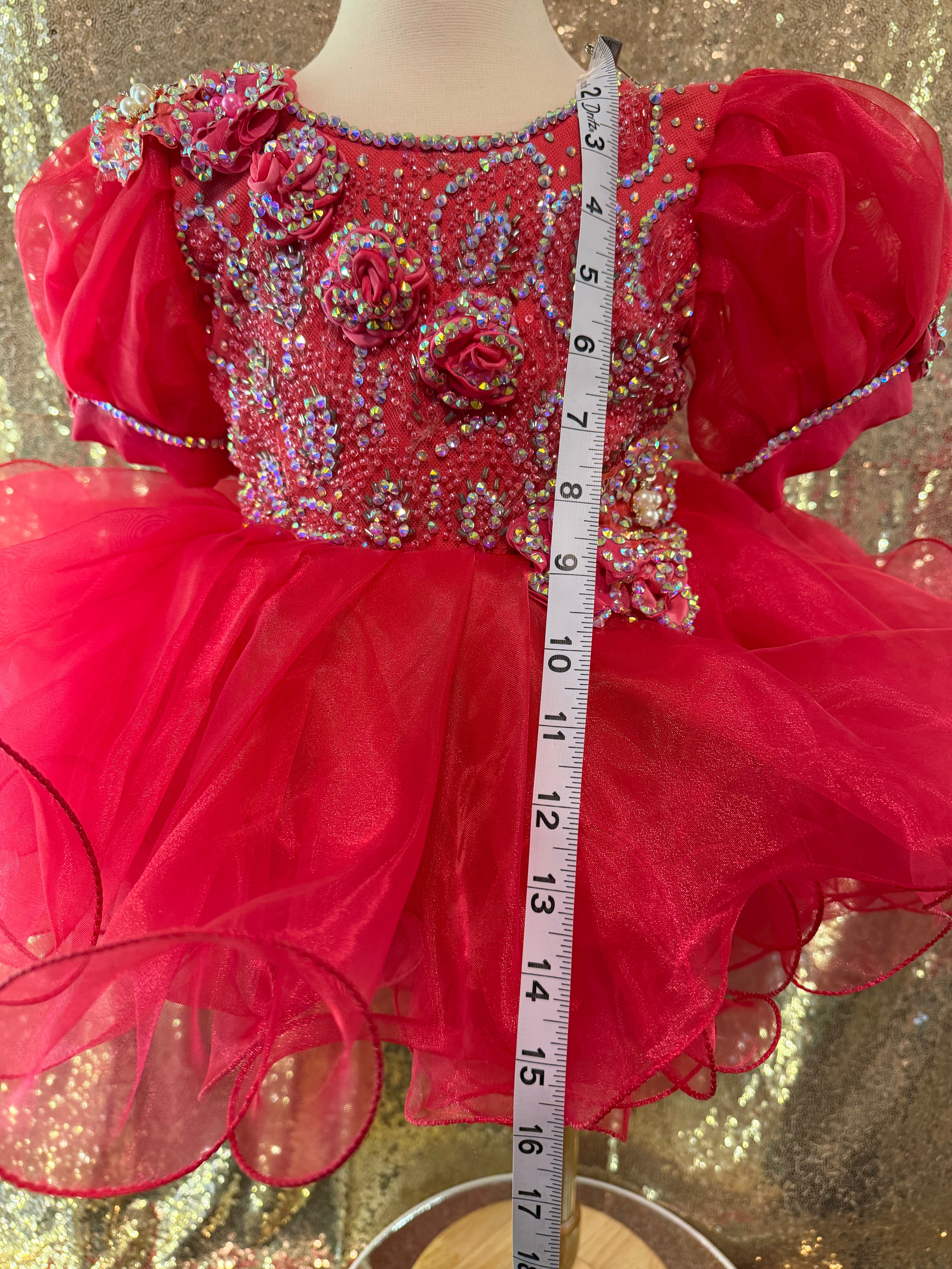 Scarlet Sparkle – High Glitz 6/12 Slim 2T