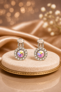 Rivoli Botton Earrings - Clip On 1/2"