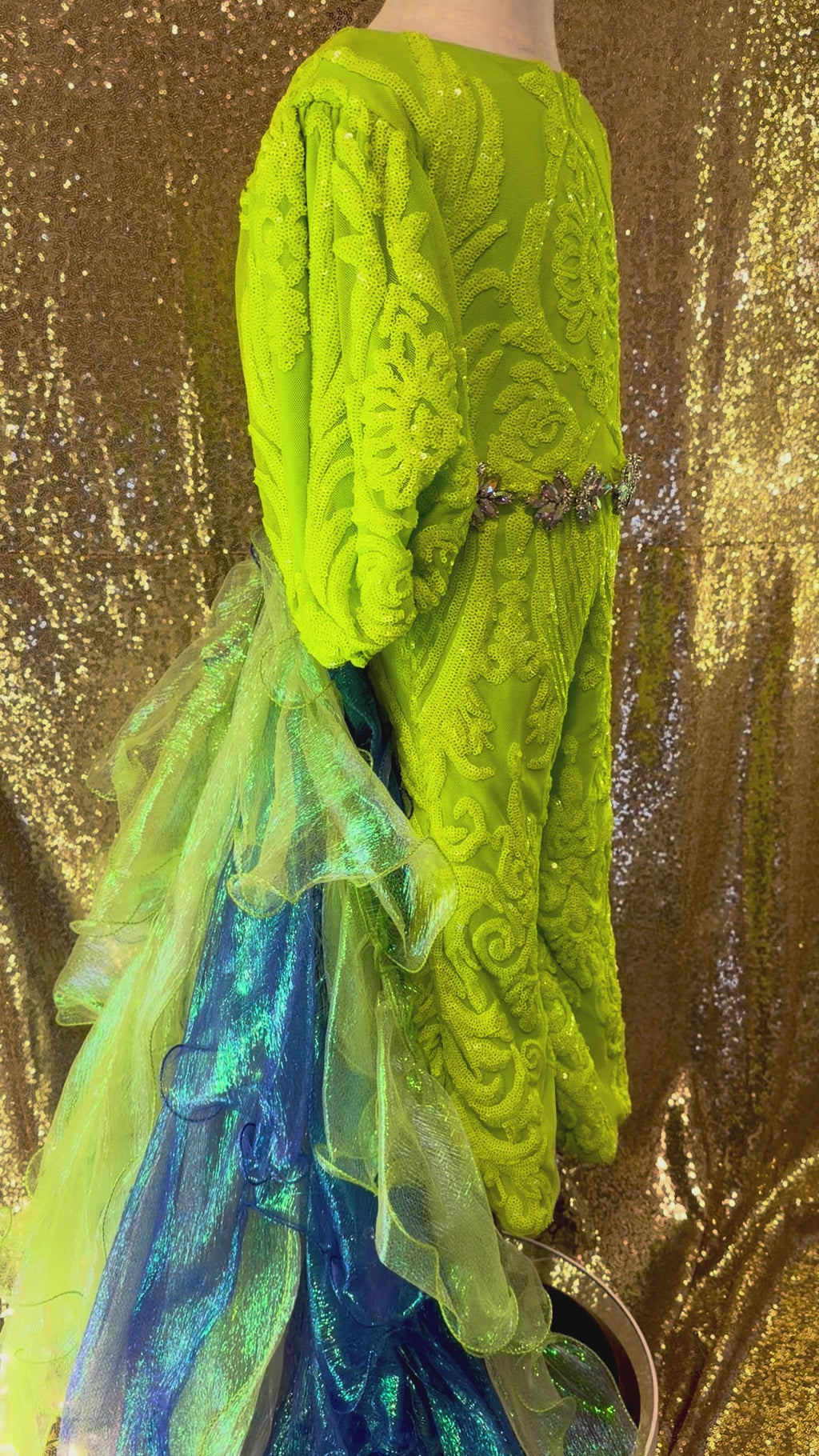 Electric Lime Queen Fun Fashion Size 12/2 - Slim 18/3