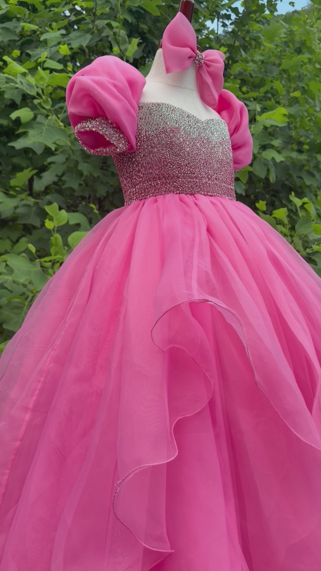 NEW! Lizz Dress - Pink Sparkle Size 4/6 corset back