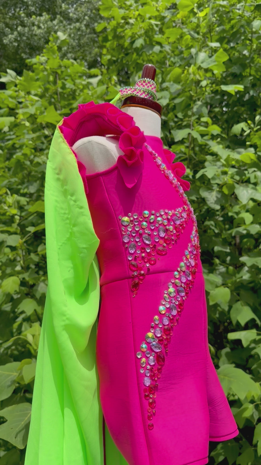 Size 6 - Pink and Lime green fun fashion