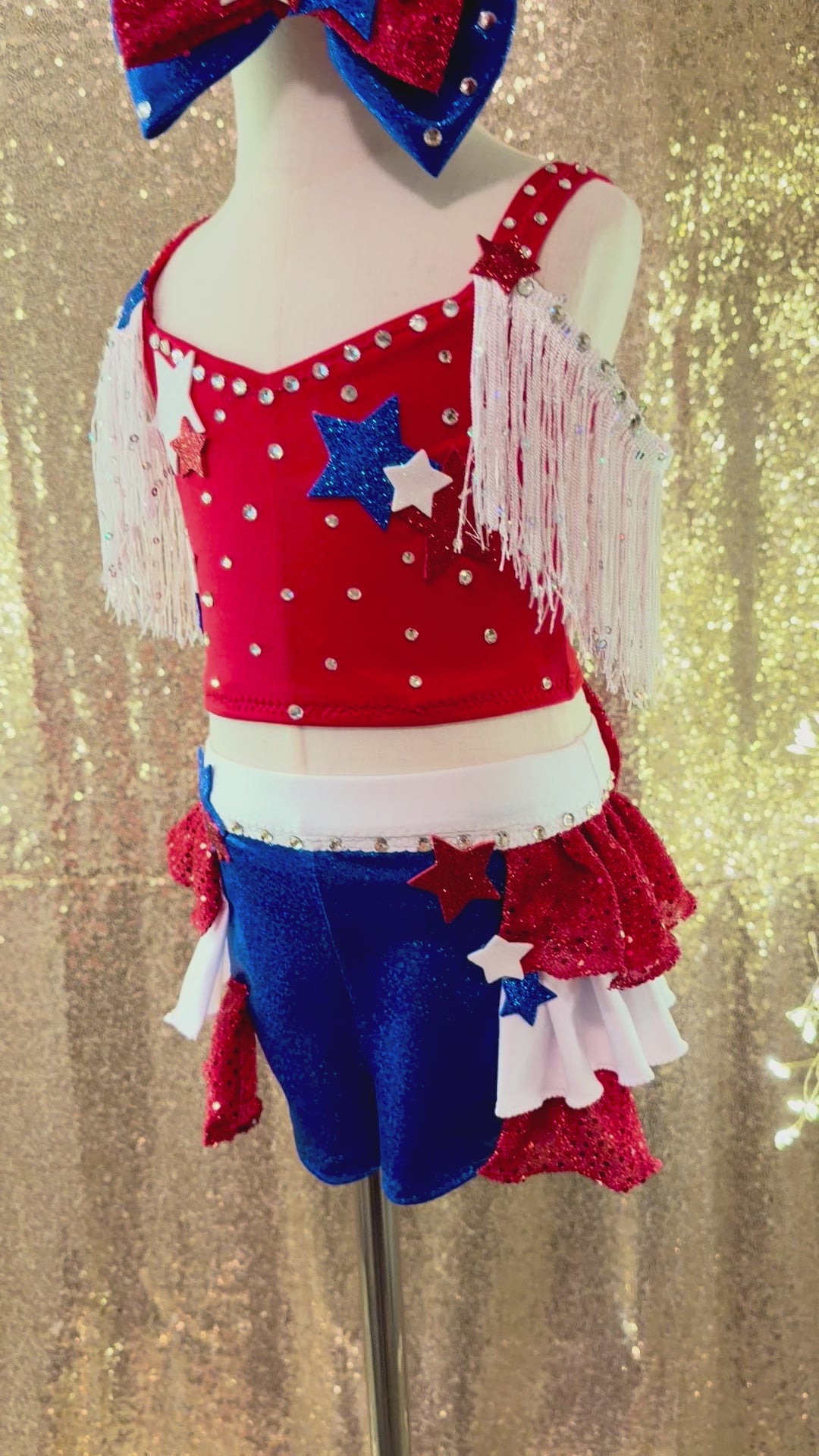 Red, White, and Bling!  Size 18/3